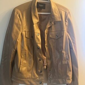 Tan leather jacket